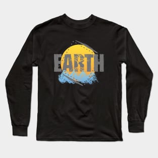 Earth Abstract Long Sleeve T-Shirt